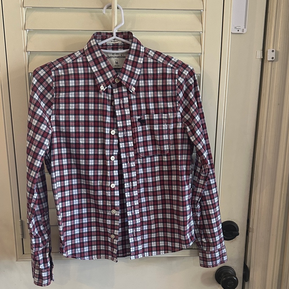 Abercrombie Kids Red and Blue Checkered Shirt